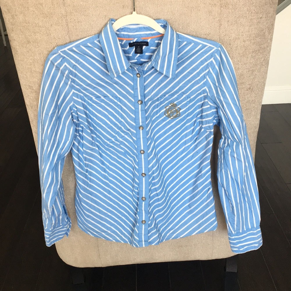 Tommy Hilfiger Pinstripe Emblem Shirt